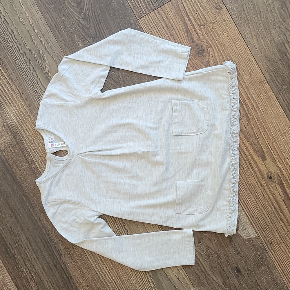 CR KIDS Ruffled Long Sleeve Tee